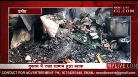 दुकान में रखा लाखों का सामान हुआ खाक