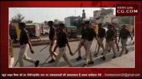 बुधनी में पुलिस का फ्लैग मार्च