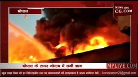 भोपाल के टायर गोदाम में लगी आग,इलाके में मची अफरा तफरी