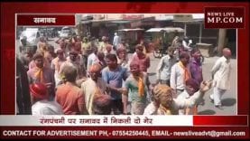 रंगपंचमी पर सनावद में निकाली गईं दो गेर