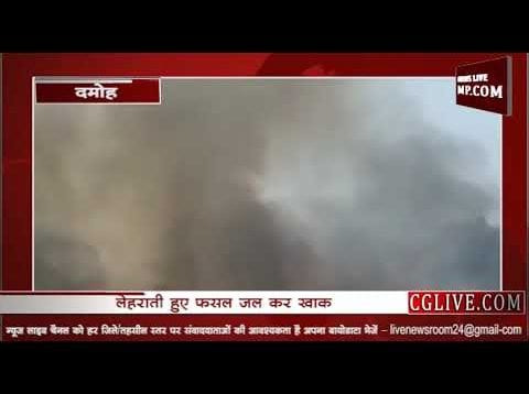 भीषण गर्मी के कारण खेत में लगी आग,सारी फसल जलकर हुई खाक