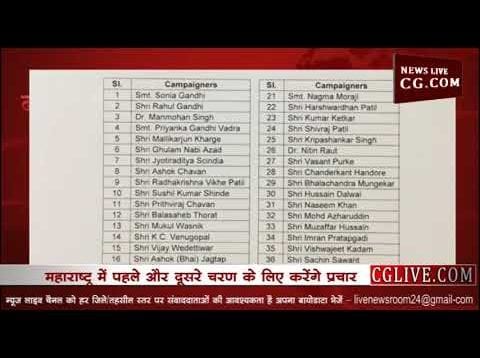 Loksabha Election 2019- ये हैं कांग्रेस के 40 स्टार प्रचारक