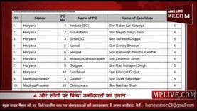 भाजपा उम्मीदवारों की नई सूची जारी, MP की 4 सीटों पर उम्मीदवारों की घोषणा