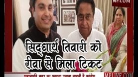 Loksabha Election 2019- रीवा से सिद्धार्थ तिवारी कांग्रेस उम्मीदवार