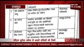 CM भूपेश बघेल ने बदला मंत्रियों के जिलों का प्रभार