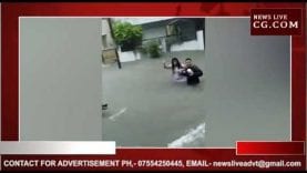 गुजरात के वडोदरा में सड़क पर उठ रहीं लहरें