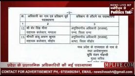 राज्य प्रशासनिक सेवा अधिकारियों की नई पदस्थापना