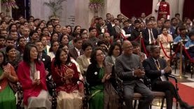 राष्ट्रपति भवन में प्रधानमंत्री बाल पुरस्कारों का राष्ट्रपति रामनाथ कोविंद द्वारा पुरस्कार वितरण