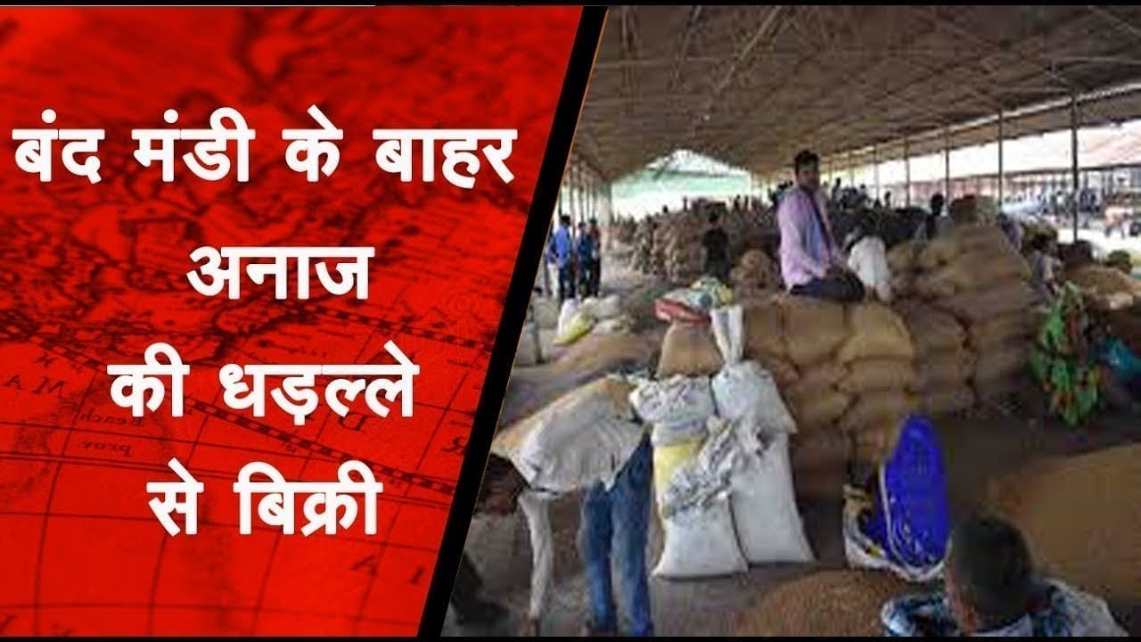 बंद मंडी के बाहर अनाज की धड़ल्ले से बिक्री
