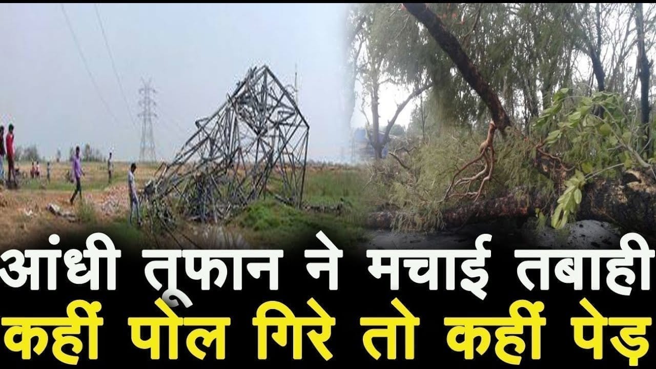 आधे घंटे की आंधी ने मचाया तूफान , सैकड़ों पेड़ रास्ते पर गिरे